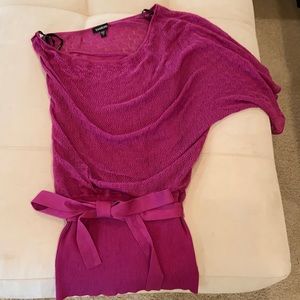 Pretty Bebe One Shoulder Top with Tank and Belt